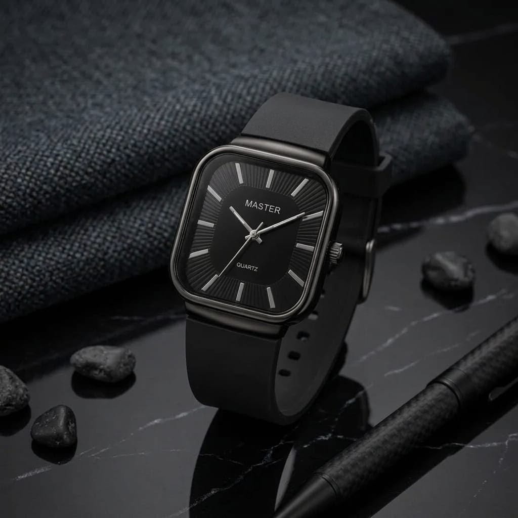 Master Quartz Silicon Strap Watch – Premium Everyday Timepiece