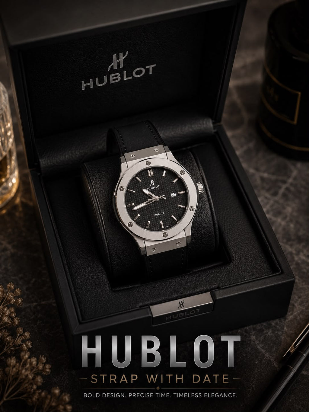 Signature Black Matte Quartz Executive Watch