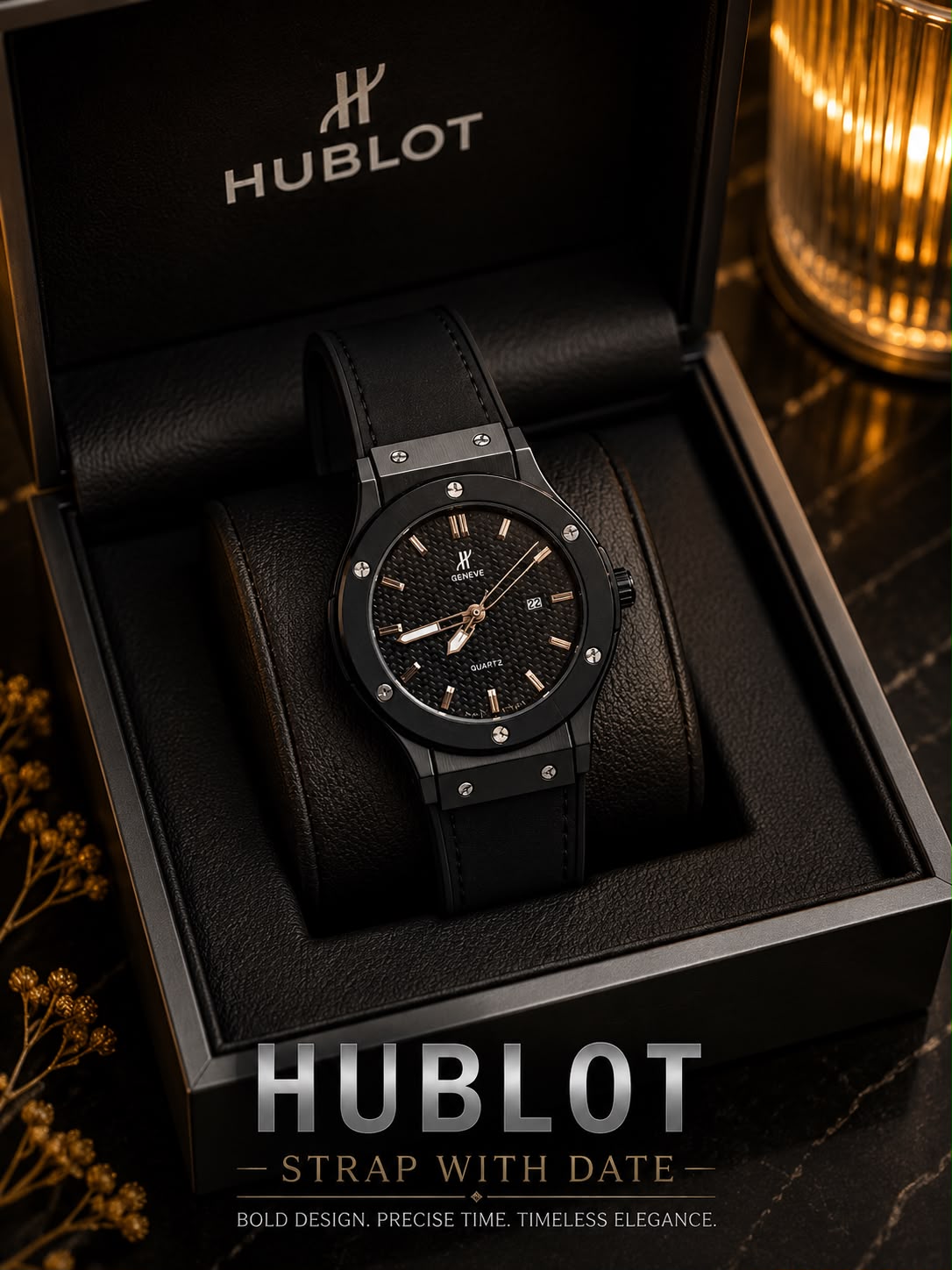 Signature Black Matte Quartz Executive Watch