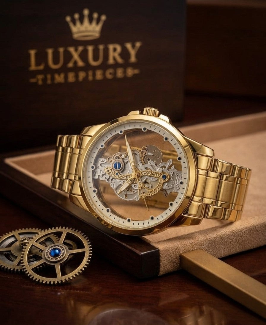 The Royal Heritage Gold-Tone Skeleton Masterpiece